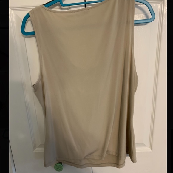 Calvin Klein Beige Sleeveless Cowl Neck Tank Top Blouse - Picture 3 of 3